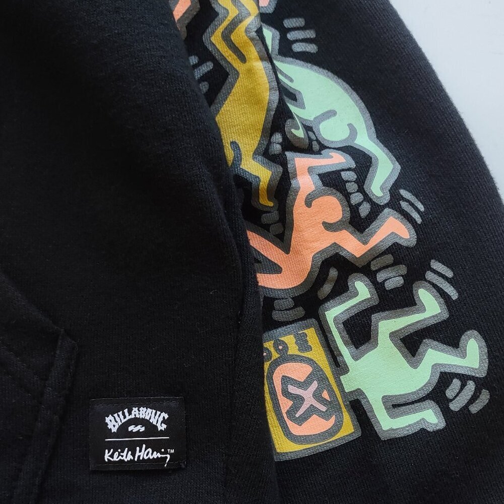 Billabong x Keith Haring Jam Hoodie Men's Small Pop Art Streetwear